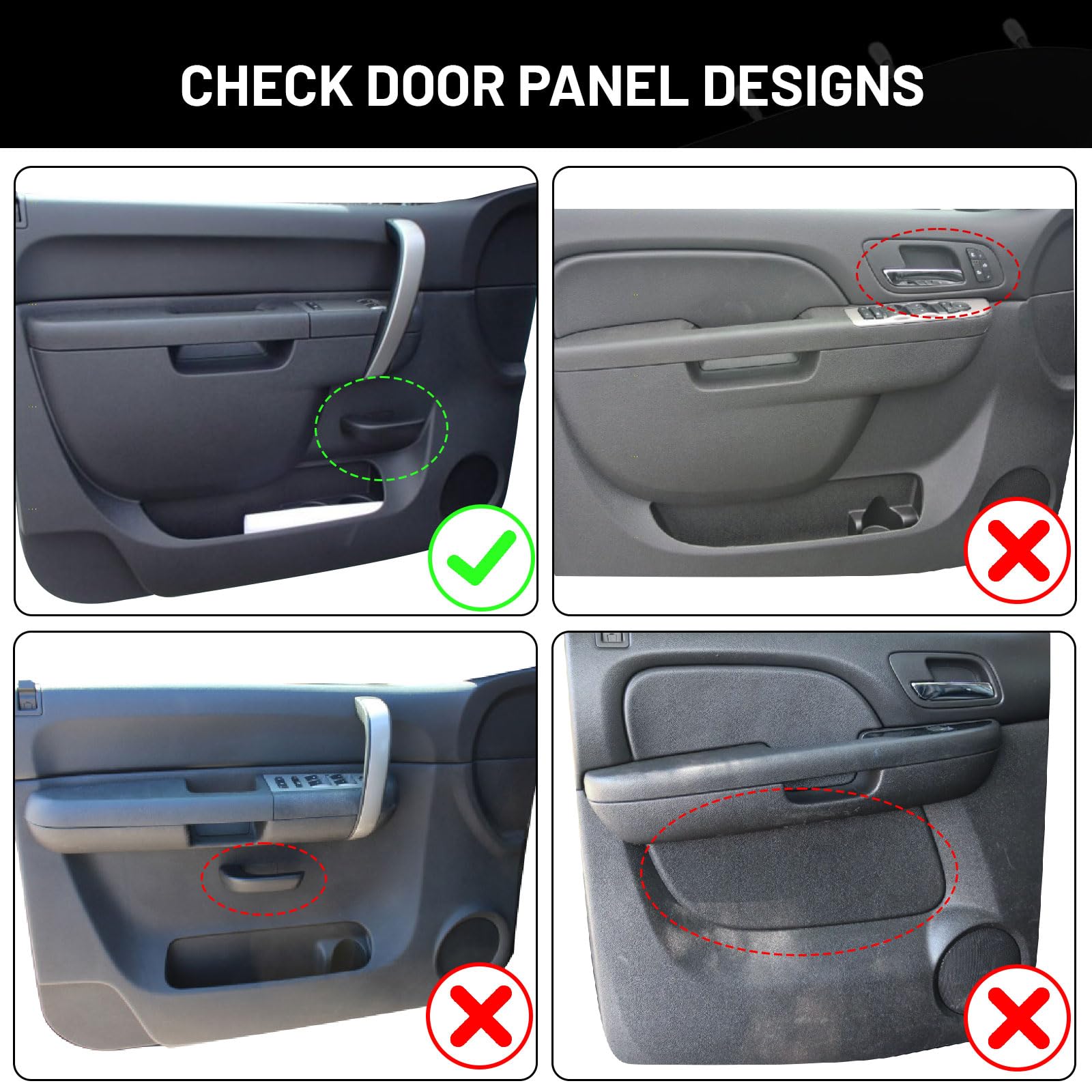 YZQPNB door-panel armrest replacement for 2010-2014 Sierra and Silverado