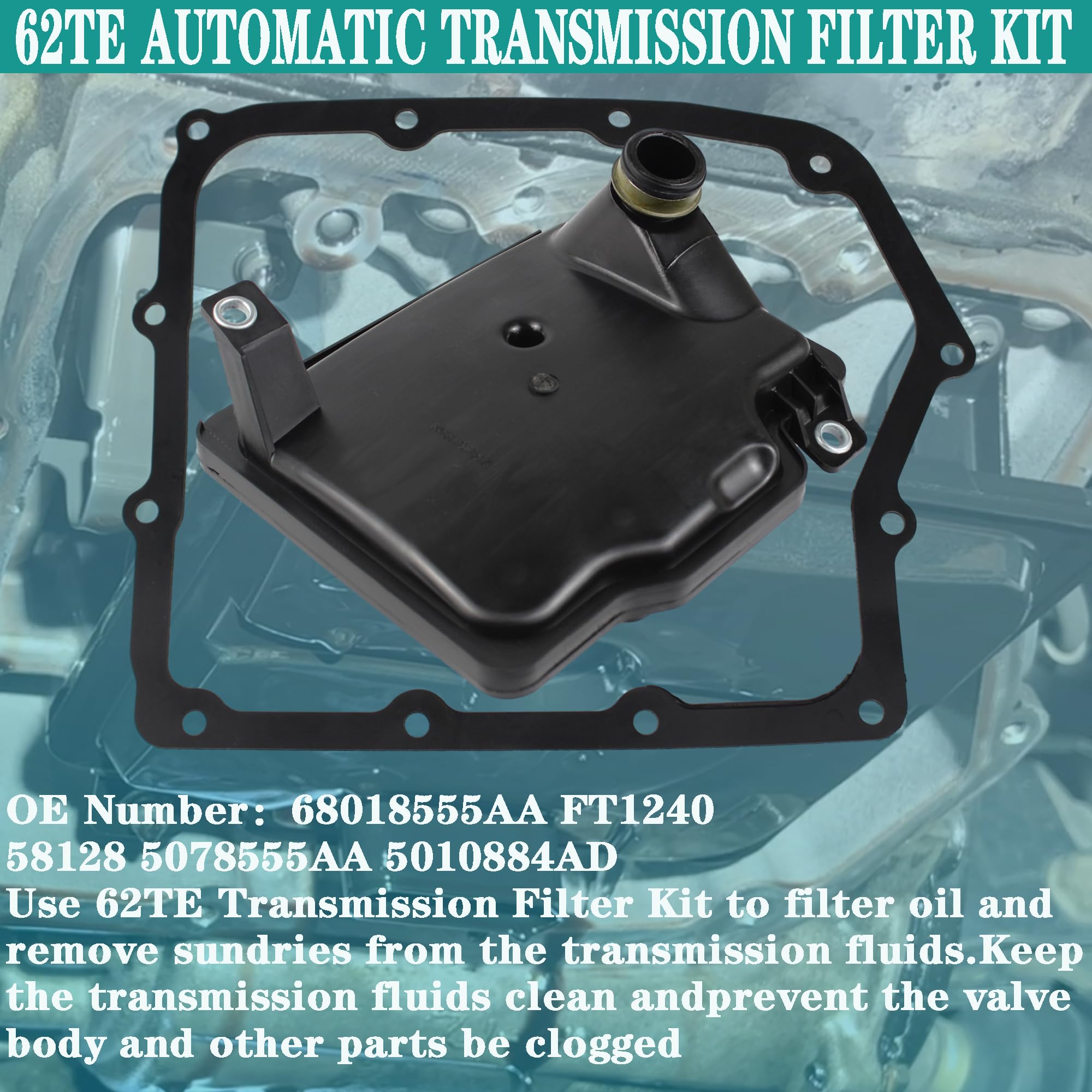 YzusGomumu 62TE kit components image showing gasket and filter for reliable sealing.