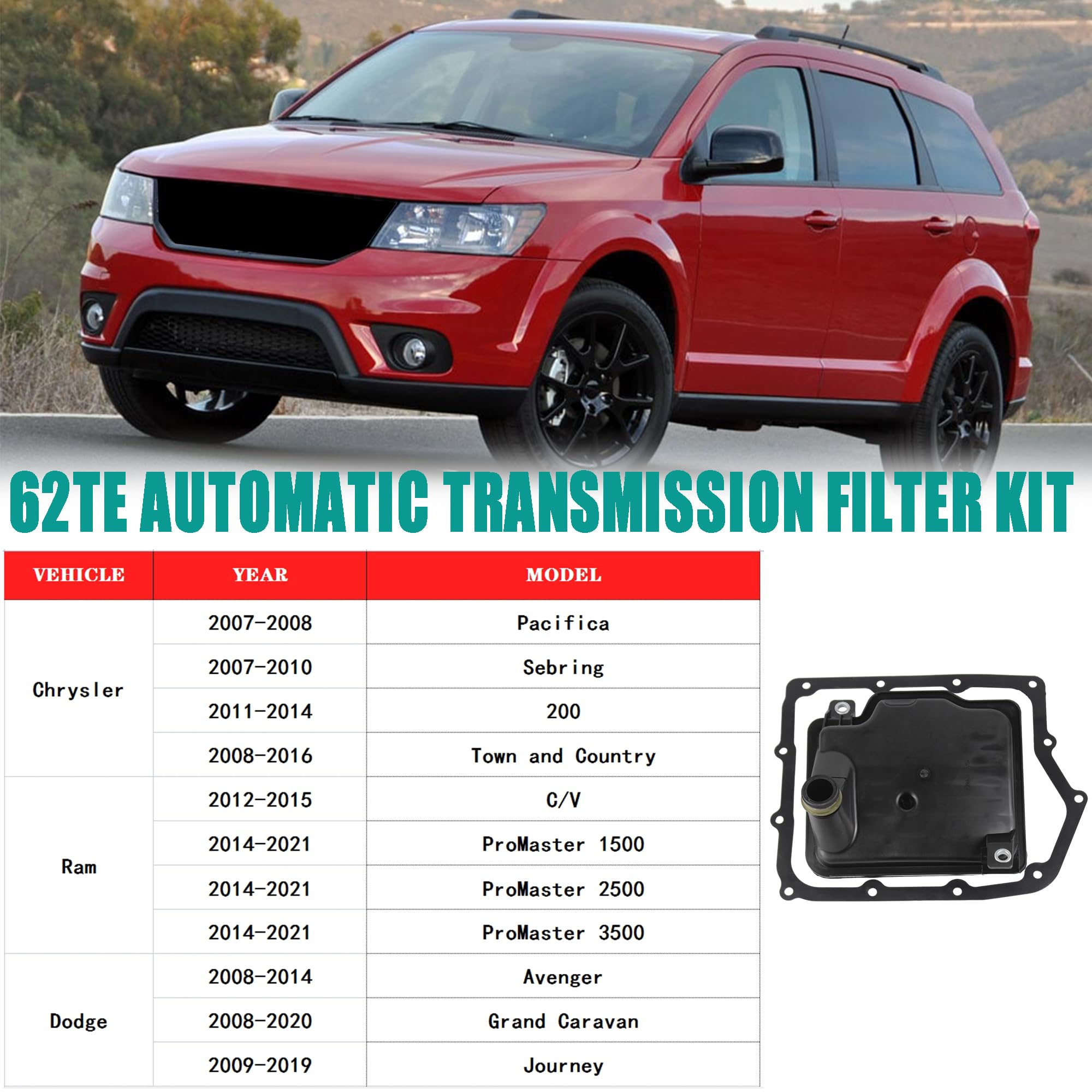 YzusGomumu 62TE kit shown ready for installation in a vehicle's transmission.