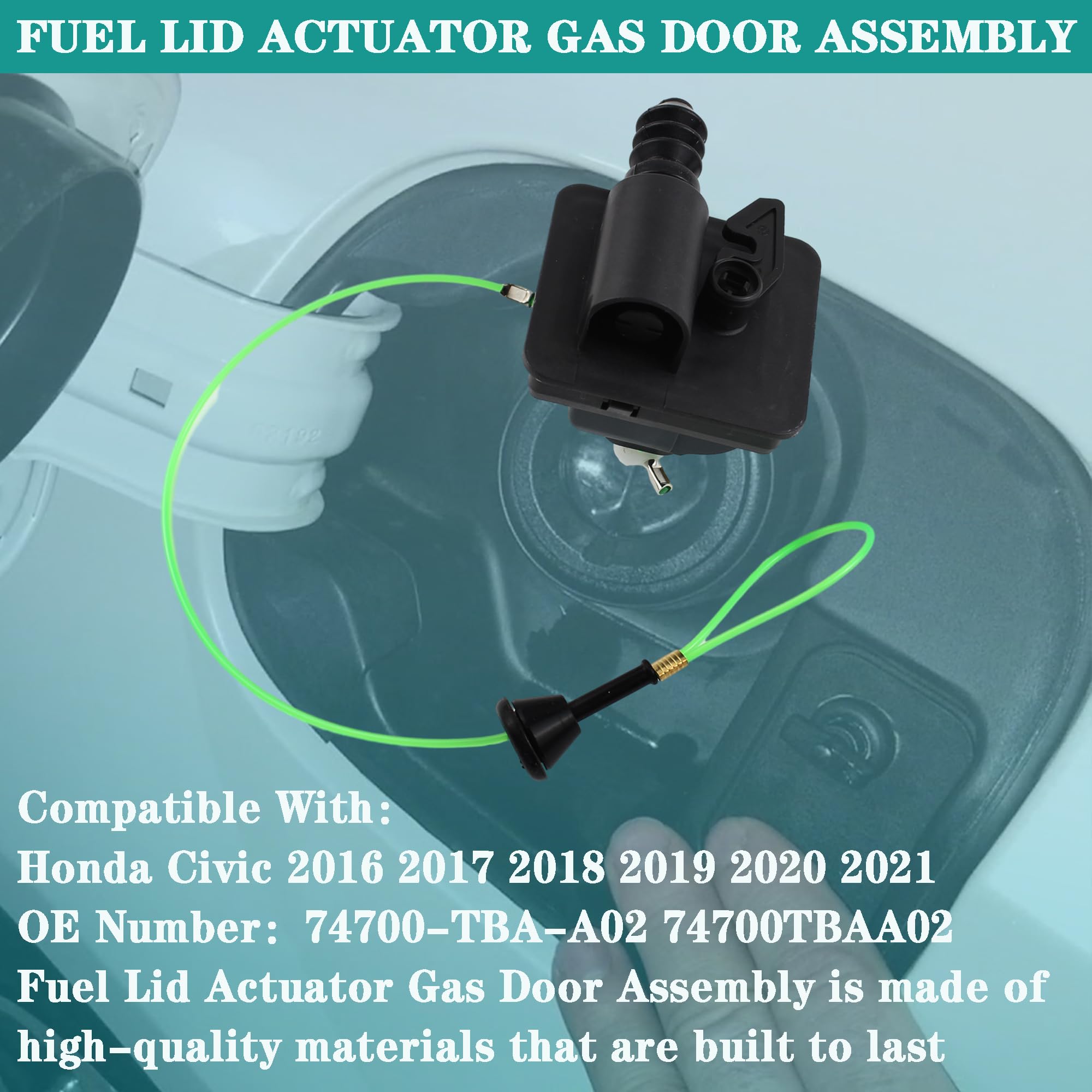 YzusGomumu gas door assembly installed for Honda Civic, reliable opening and closing