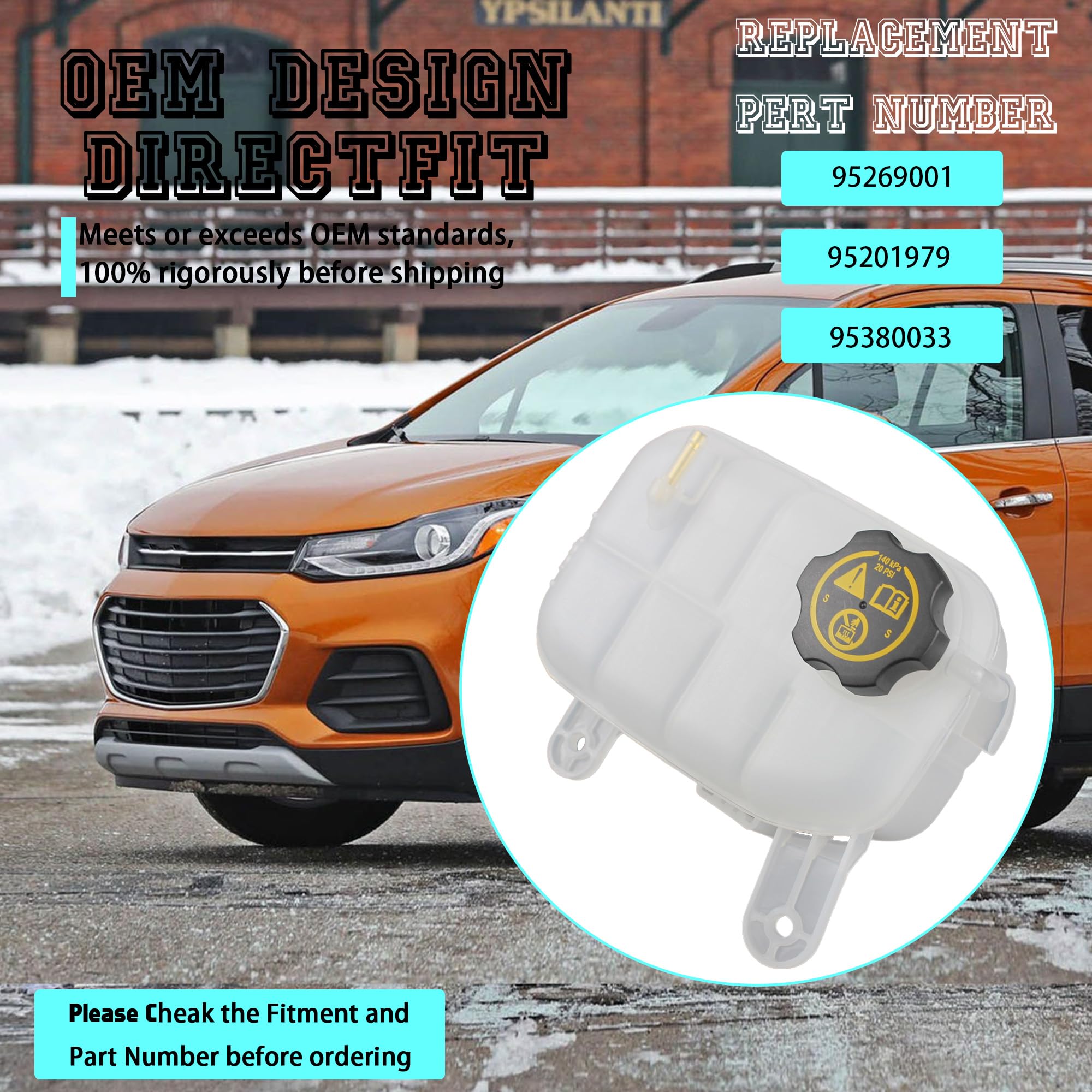YzusGomumu Chevy Trax 2013-2019 1.8L reservoir supports coolant storage