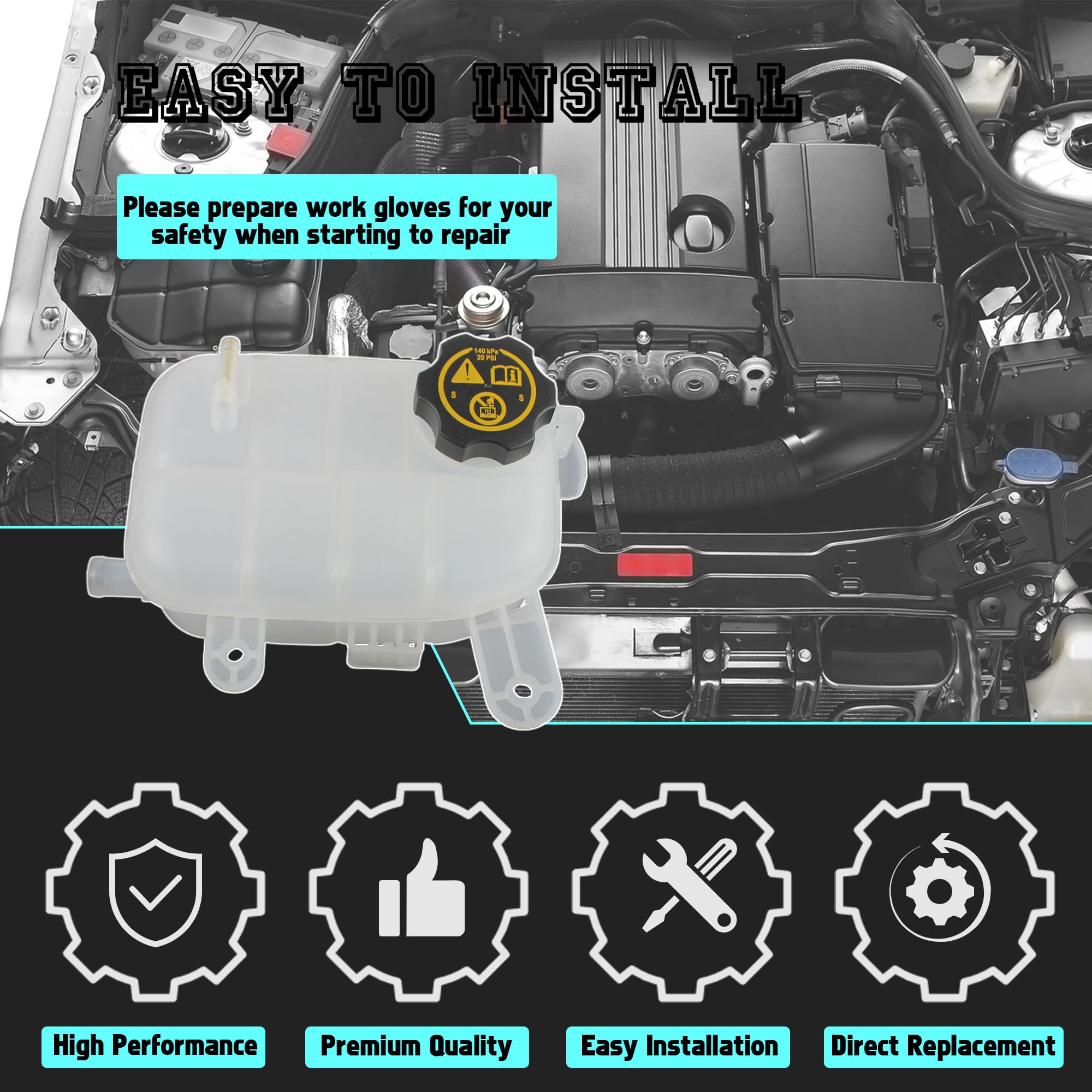 YzusGomumu Chevy Trax 2013-2021 1.4L reservoir keeps coolant ready for use