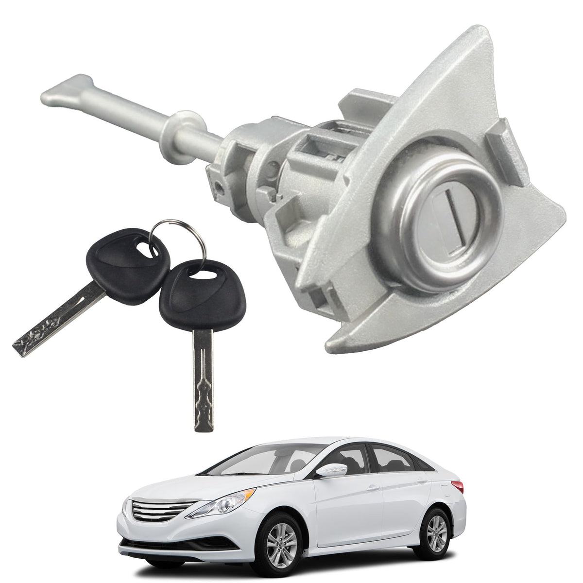 YzusGomumu driver-left-door-lock-cylinder assembly with two keys for quick replacement.