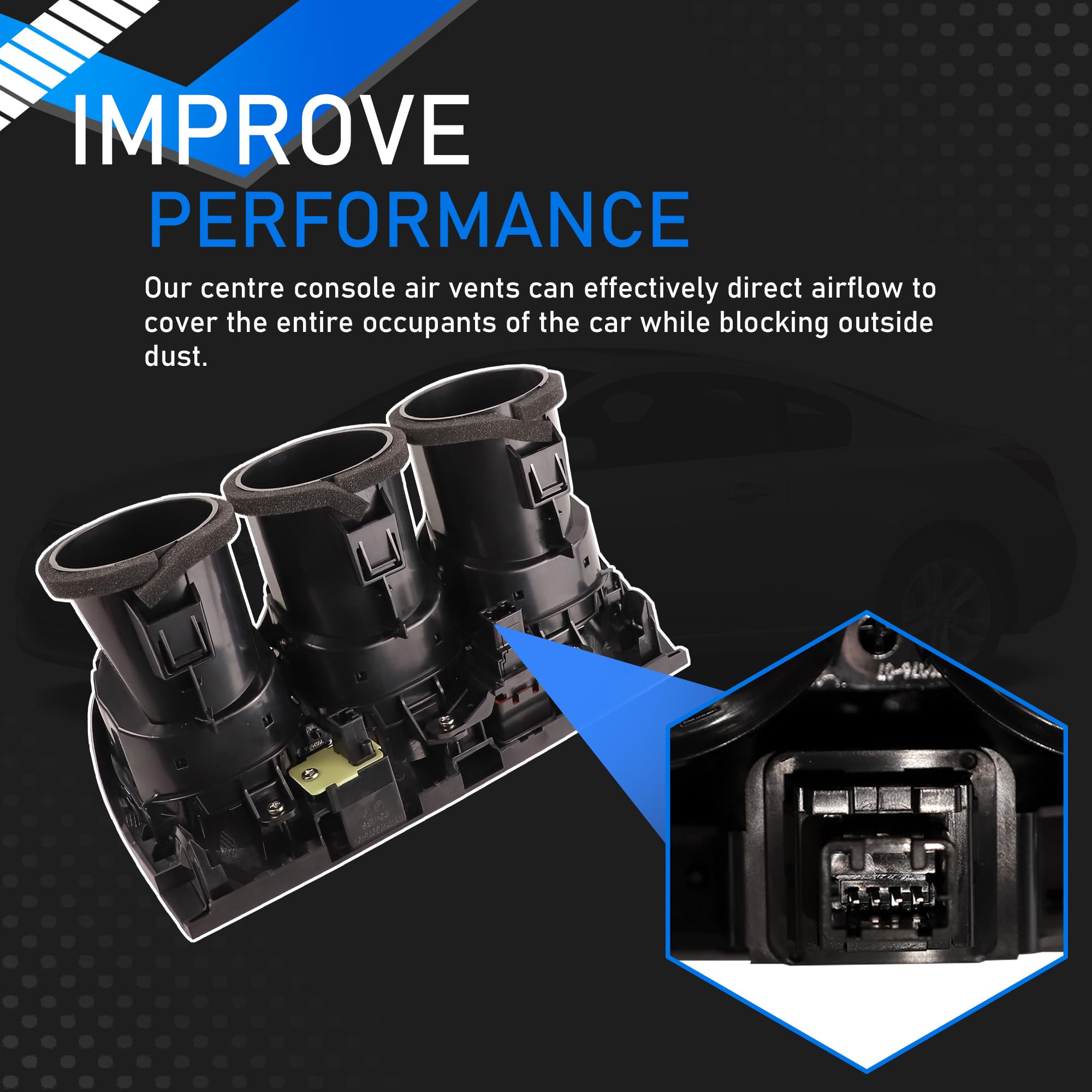 YzusGomumu vent material detail, heat resistant ABS plastic for durability.