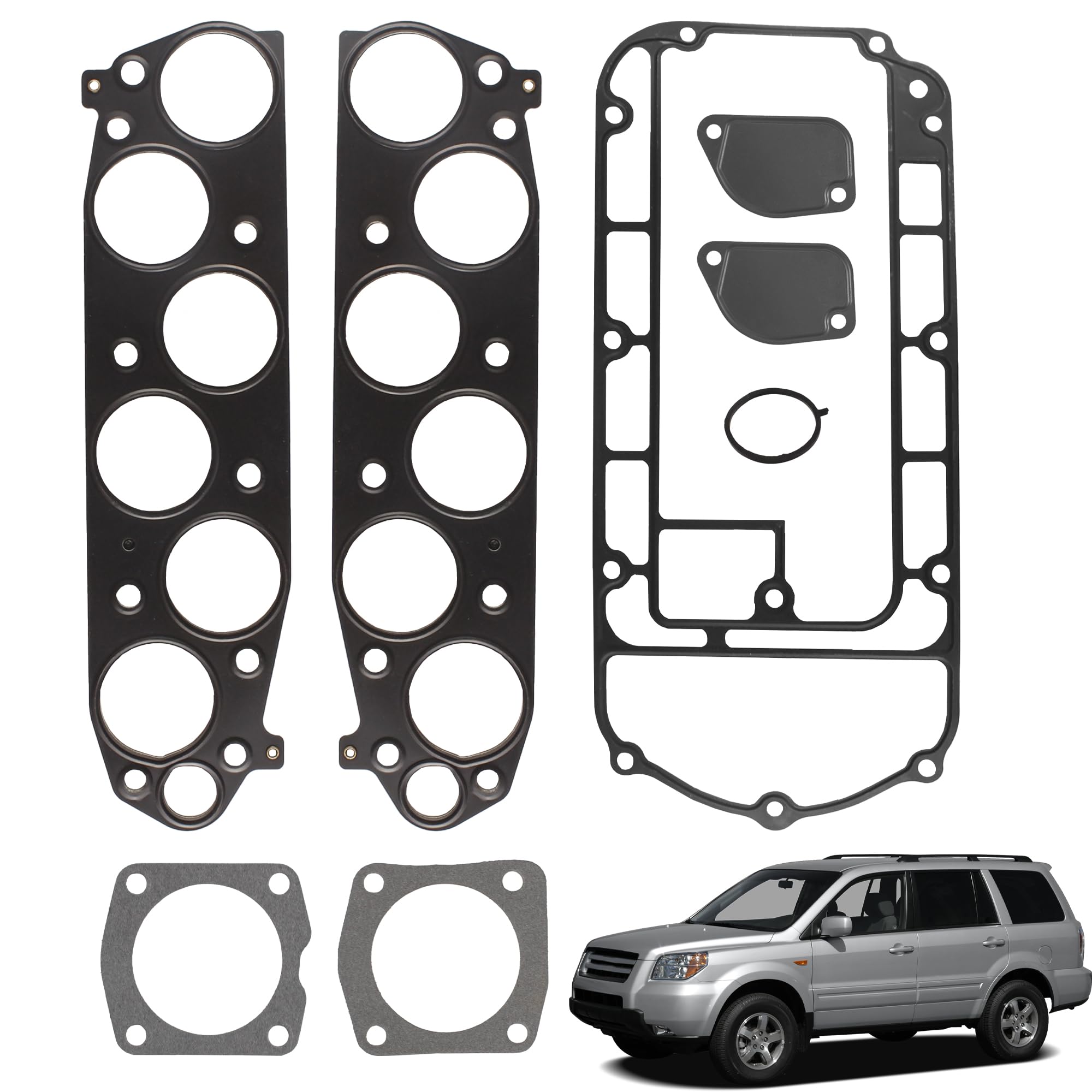 YzusGomumu engine intake manifold gasket front view shows sturdy construction and precise fit.