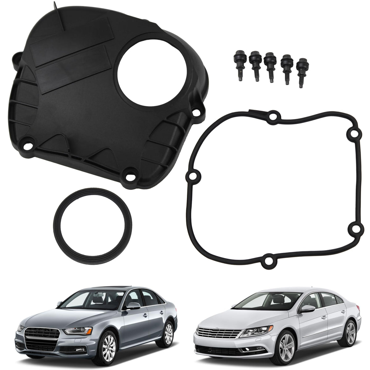 YzusGomumu engine upper timing cover with gasket, front view, protecting timing components.