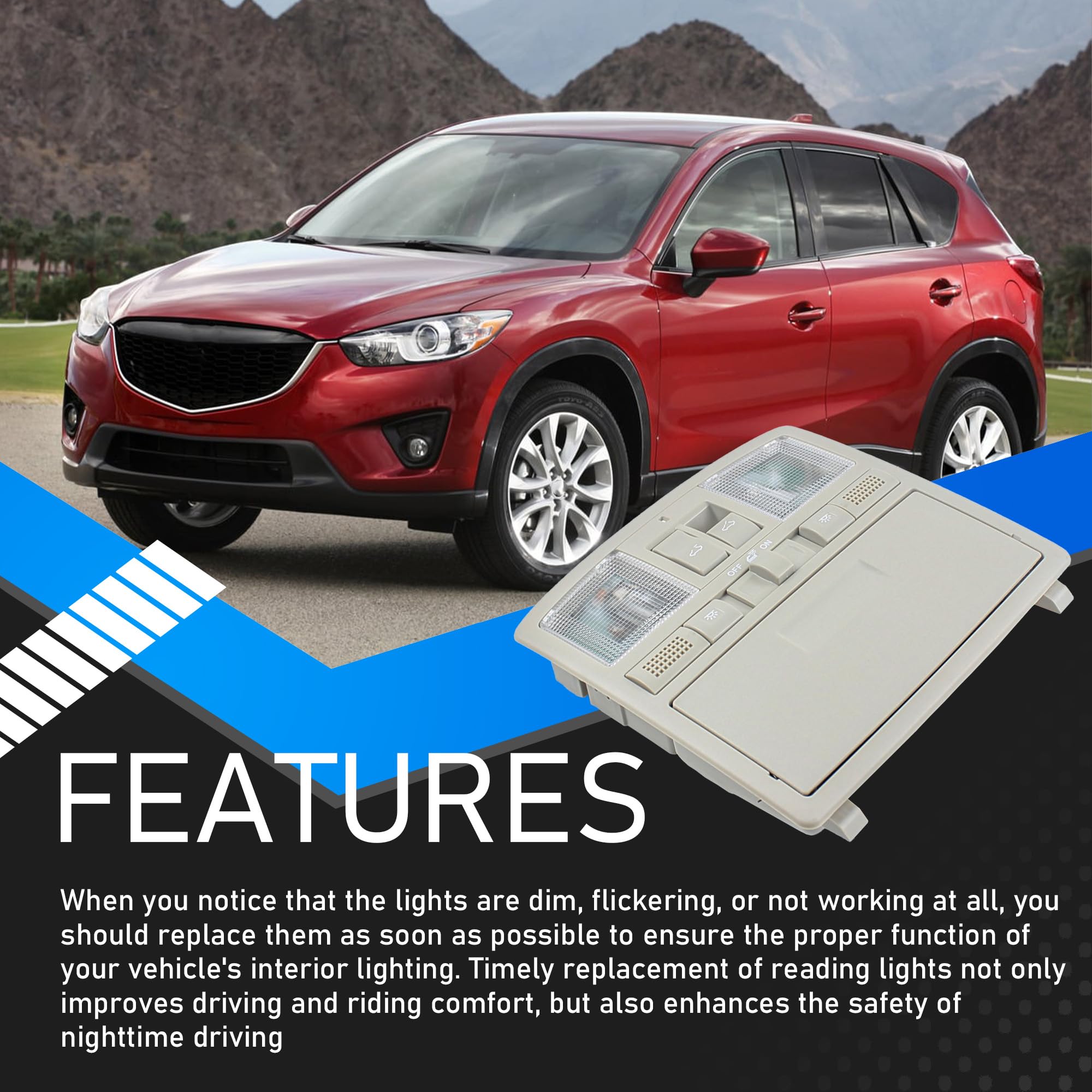 YzusGomumu durable overhead console LED light withstands temperature extremes.