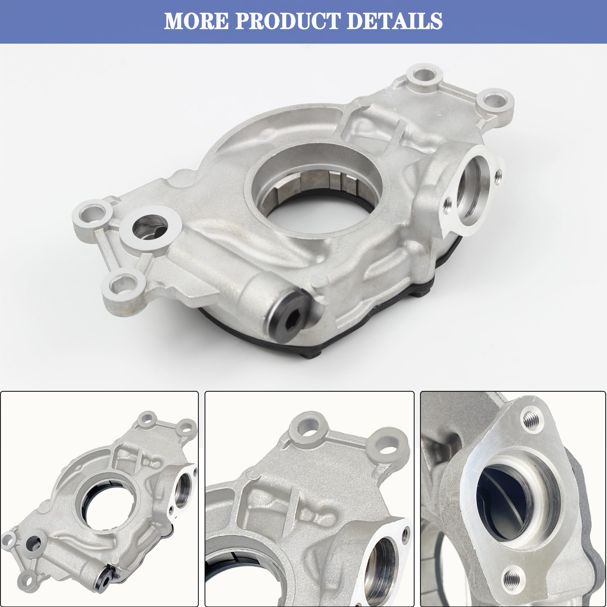 High-volume oil pump operation image showing improved oil flow