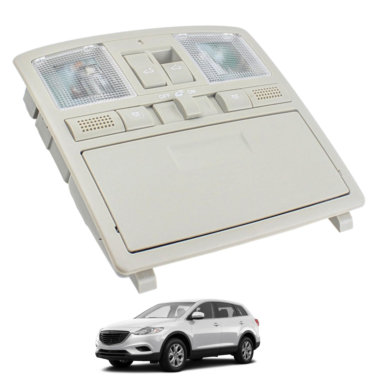 YzusGomumu overhead console reading LED light for Mazda 6 boosts interior visibility.