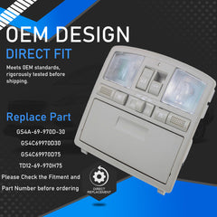 YzusGomumu overhead console reading LED light for Mazda CX-9 enhances nighttime illumination.