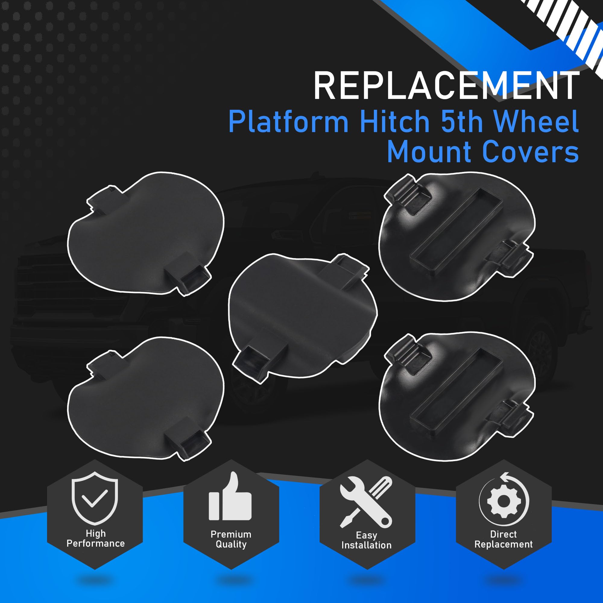 YzusGomumu platform hitch cover installation step two demonstrates secure placement