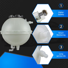 YzusGomumu sensor-equipped reservoir shows real-time temperature and level monitoring in the engine bay.