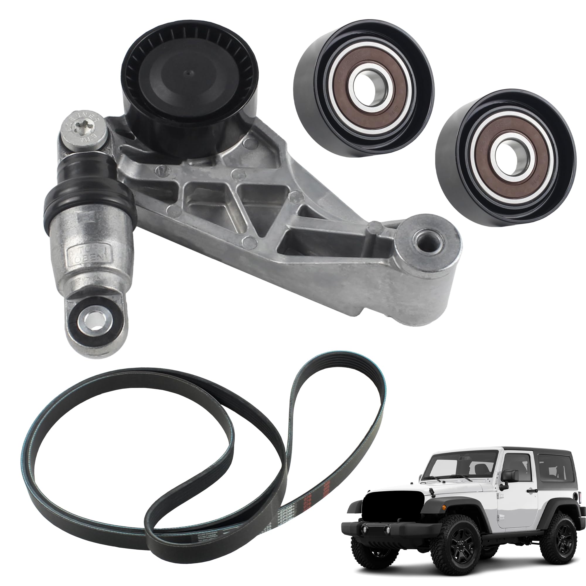 YzusGomumu serpentine belt tensioner pulley for reliable tensioning in Jeep Wrangler