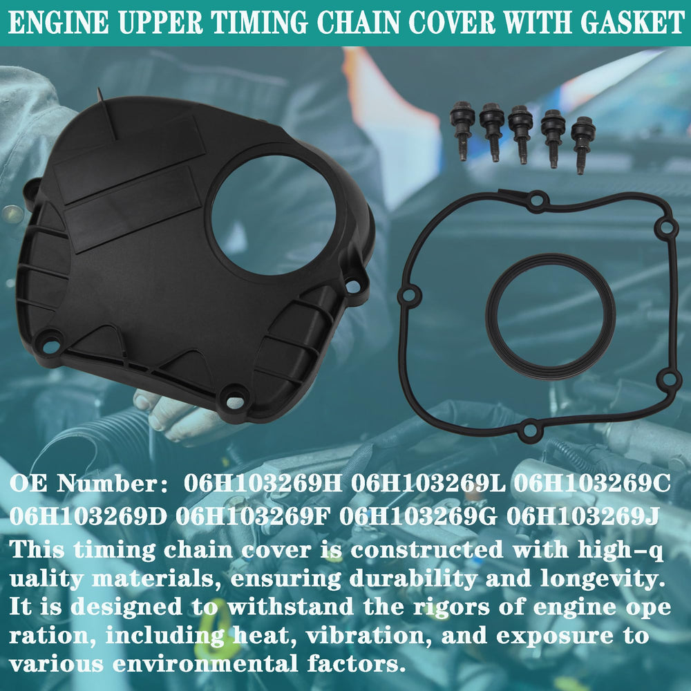 YzusGomumu timing cover side profile showing sturdy construction for engine protection.