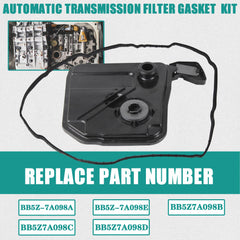 YzusGomumu 6F35 transmission filter kit assembly shows easy install for compatible Ford and Lincoln models.