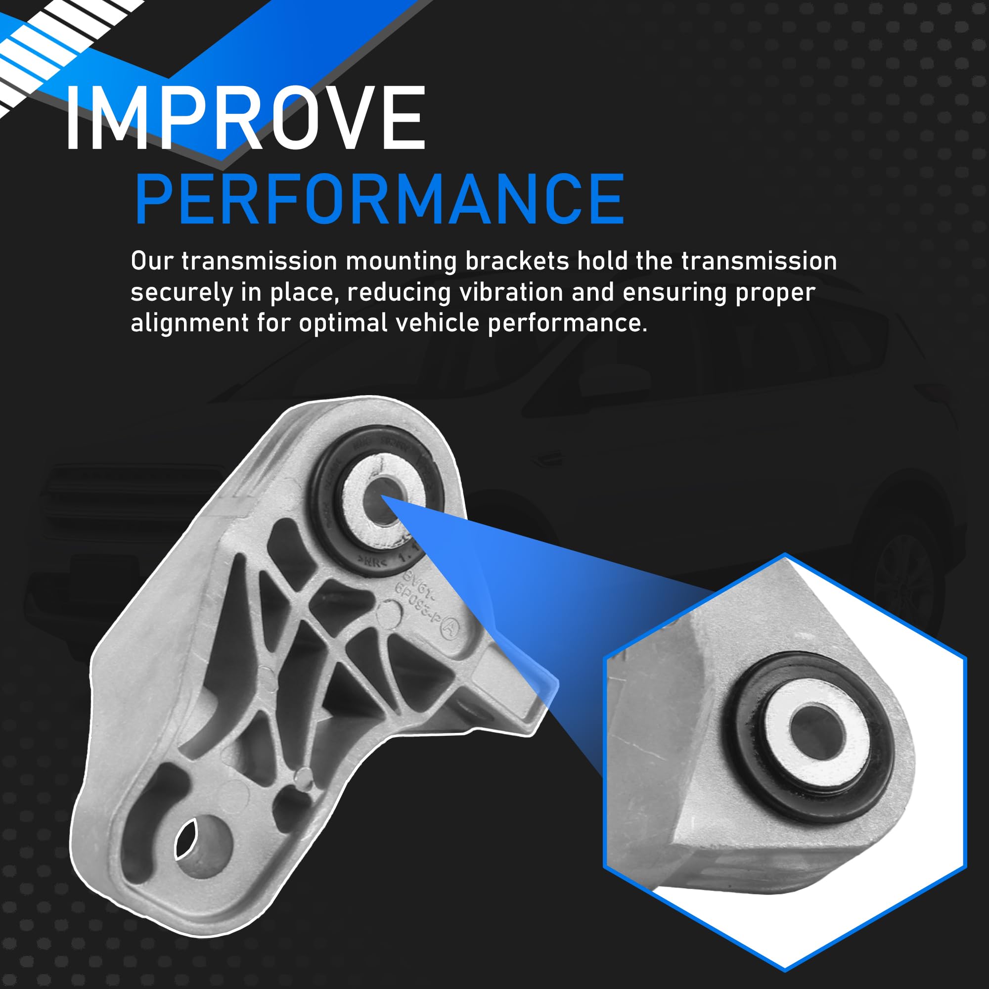 Vibration-reduction mounting bracket helps smoother operation on rough roads