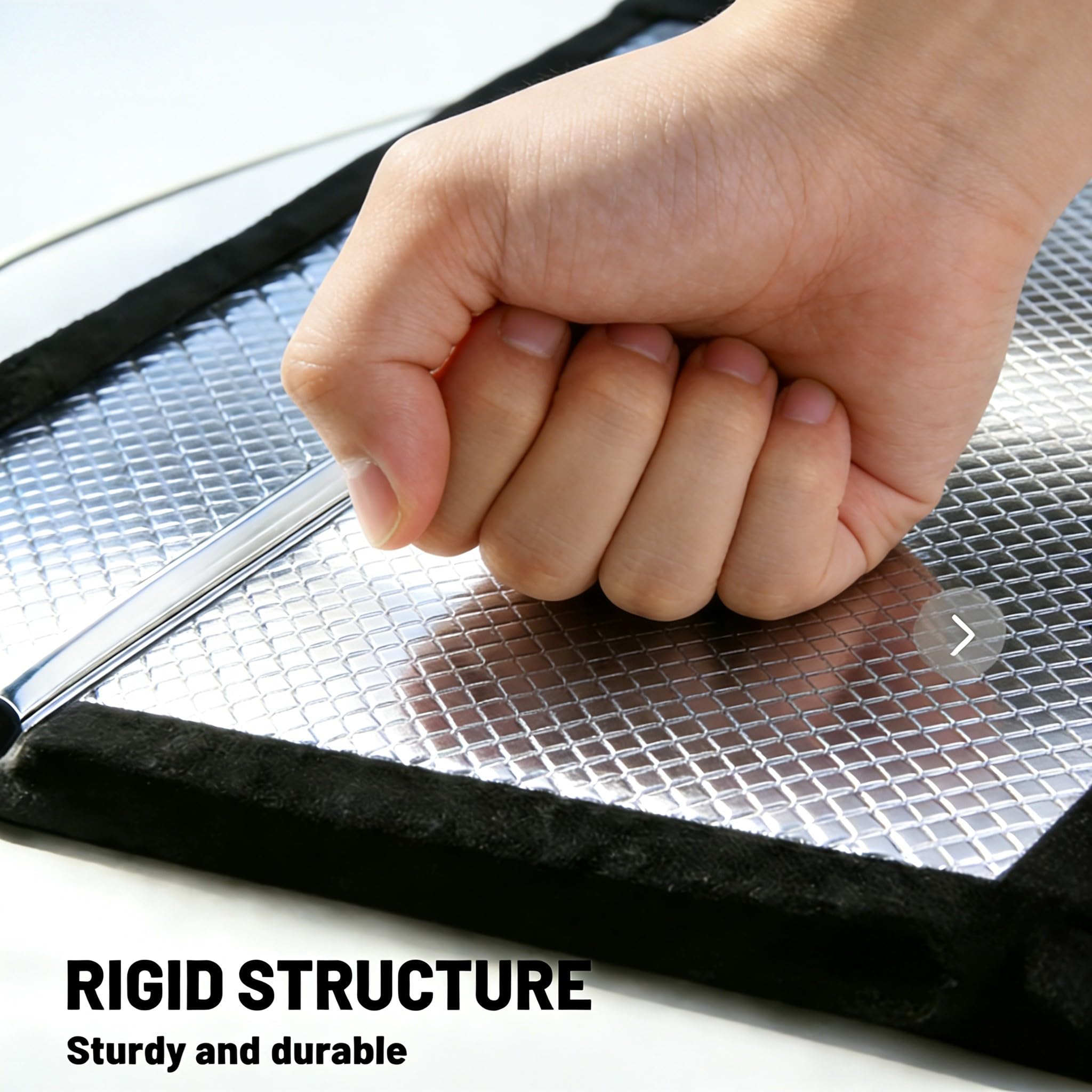 YZZWATW windshield sun shade 3-layer diamond texture reflects heat