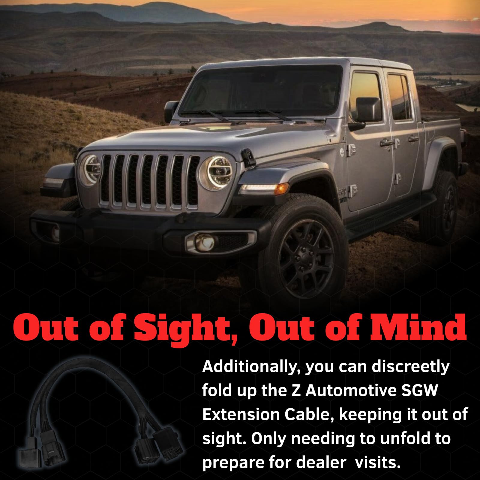 Z Automotive SGW extension cable for Ram 1500 — seamless Tazer integration.