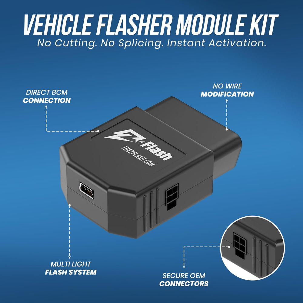Z-Flash OBD-II port connection enables quick installation