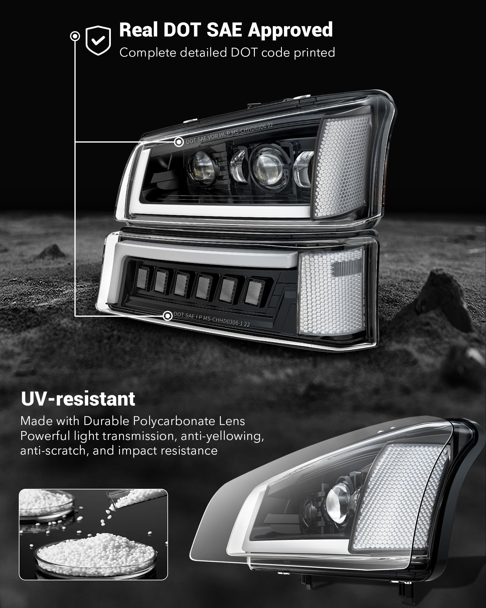 Z-OFFROAD durable lens and sealed housing extend lifespan.