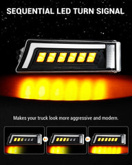 Z-OFFROAD headlights show a clear Z-pattern beam for precise illumination.