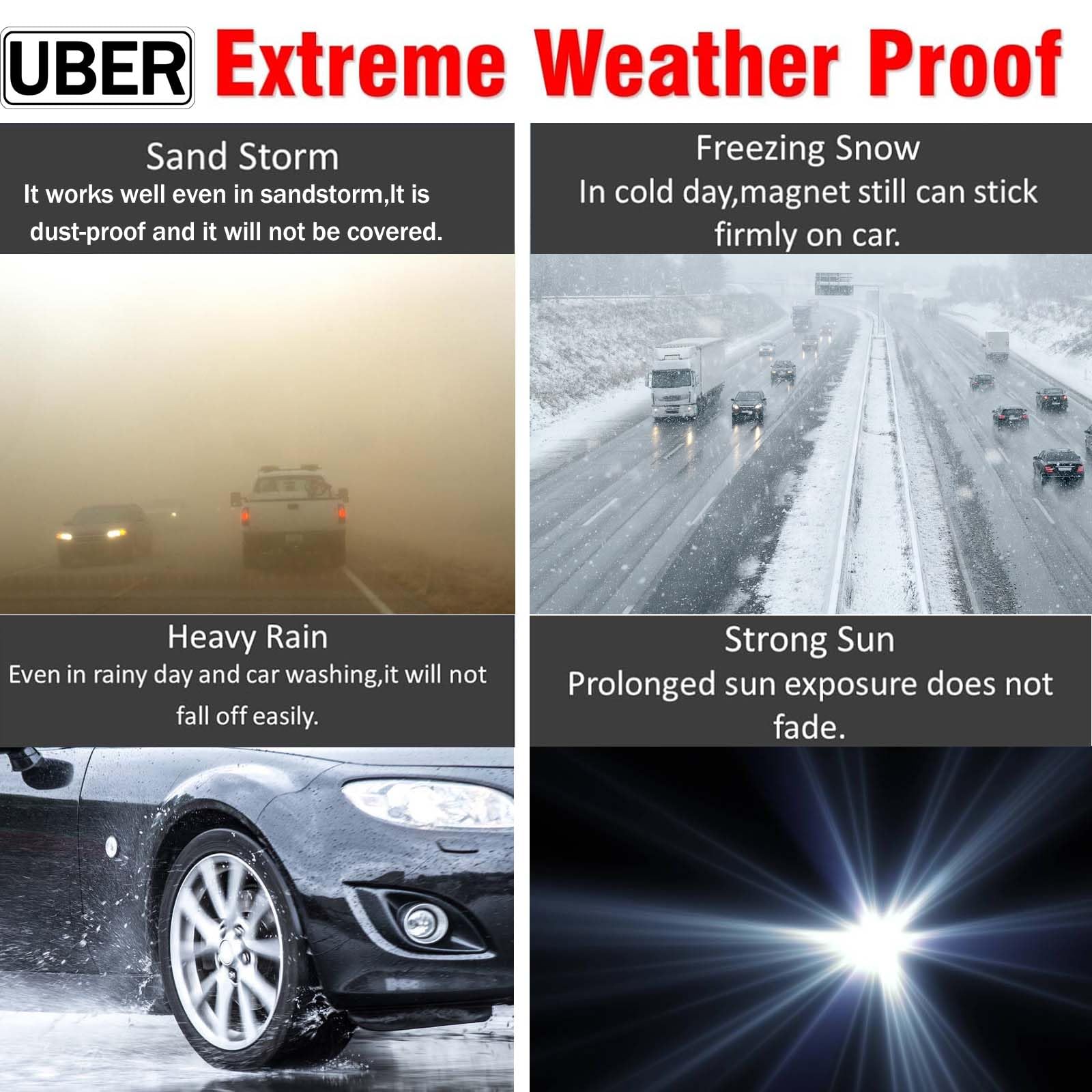 Z-oneMart magnet resists rain and car wash for daily use.