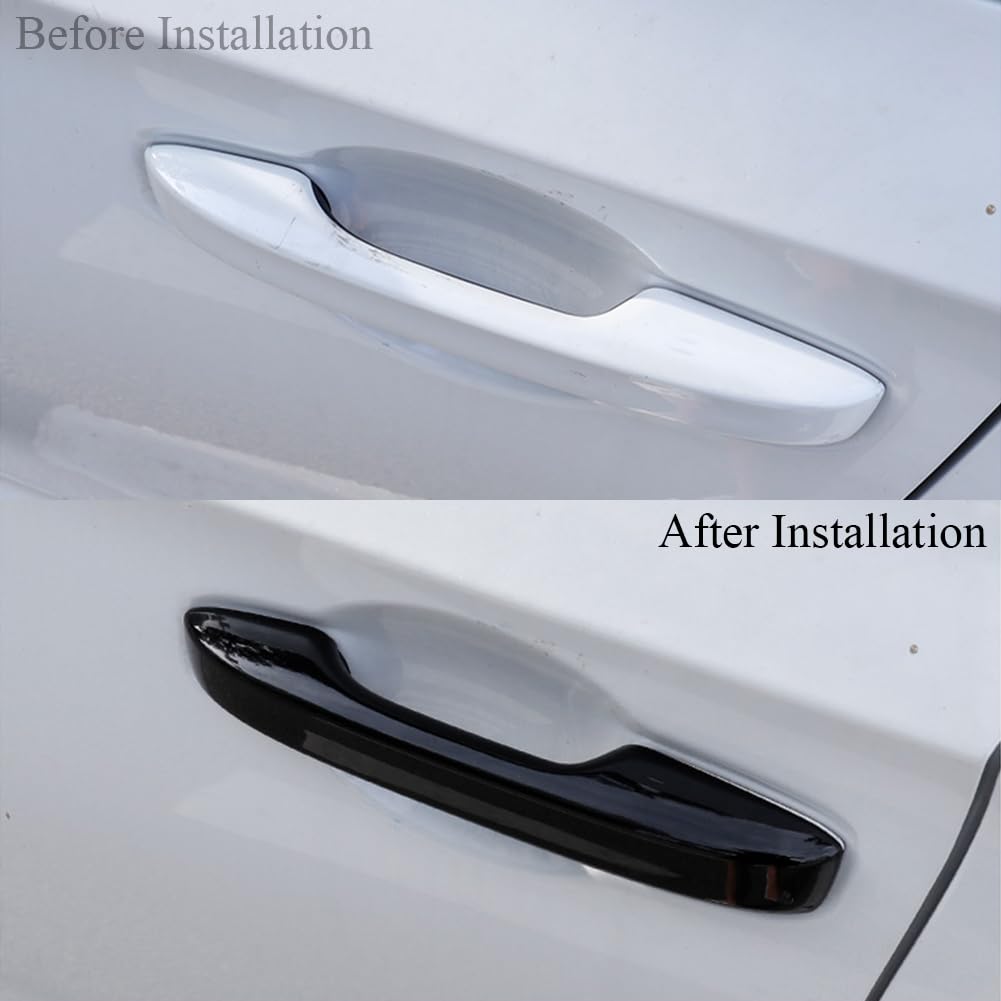 Zacxoxsr glossy black handle cover for Accord adds durability and a seamless look.
