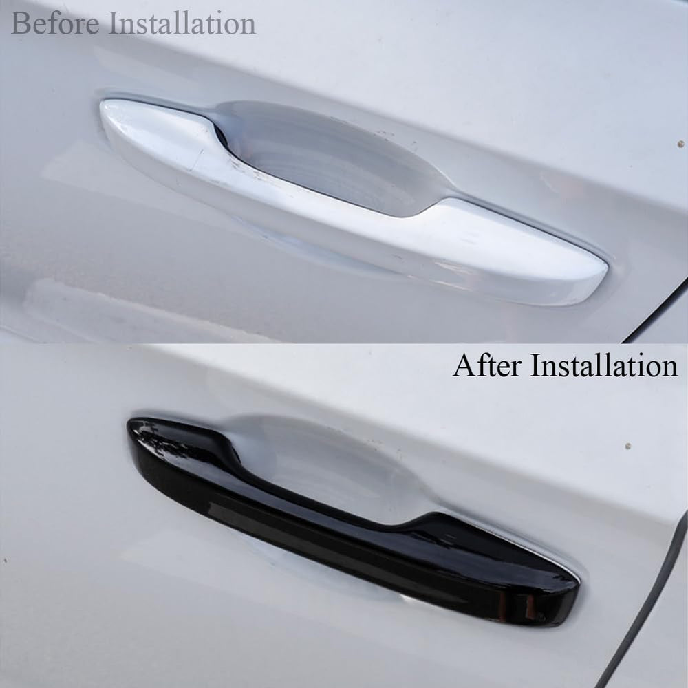 Zacxoxsr glossy black handle cover for Accord adds durability and a seamless look.