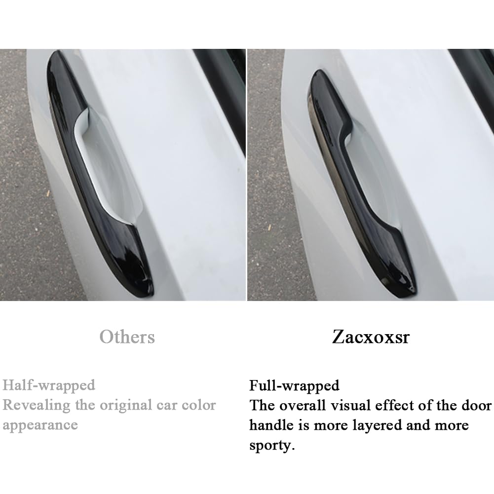 Zacxoxsr glossy black Integra door handle cover preserves aesthetics and edges.