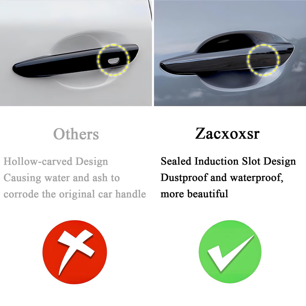 Zacxoxsr no adhesive snap-on design protects handles without residue