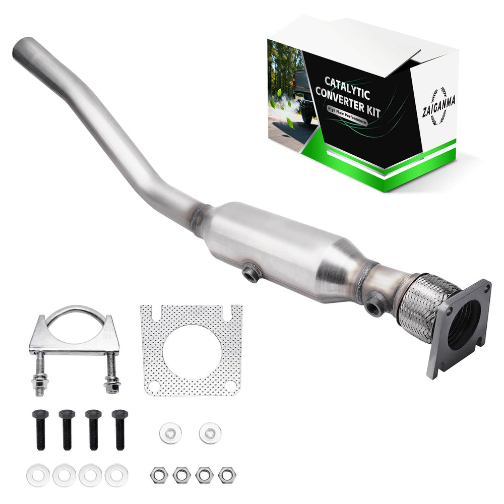 ZAIGANMA catalytic converter side view showing durable stainless steel body.