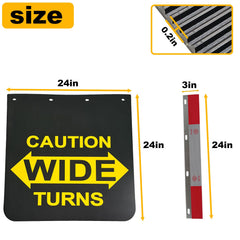 ZANURA mud flaps with wavy back design aid rain and mud diversion