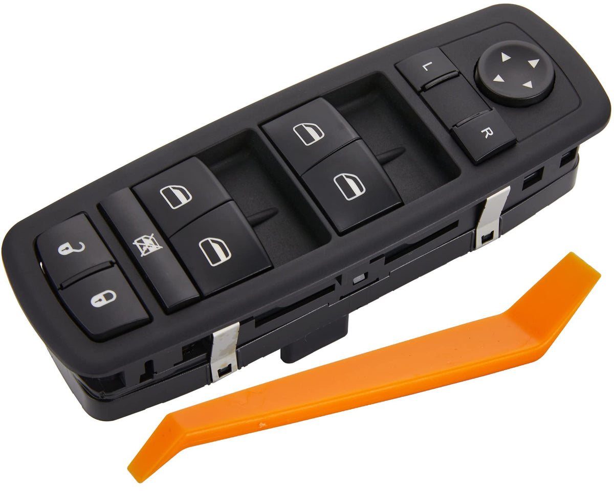 ZAPOSTS power window switch for Dodge Dart with green LED, driver-side upgrade.