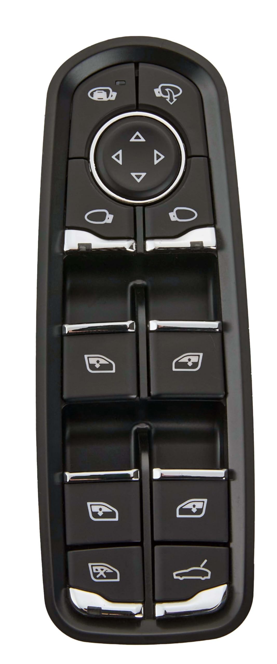 ZAPOSTS Macan power window switch, front view, direct-fit replacement.