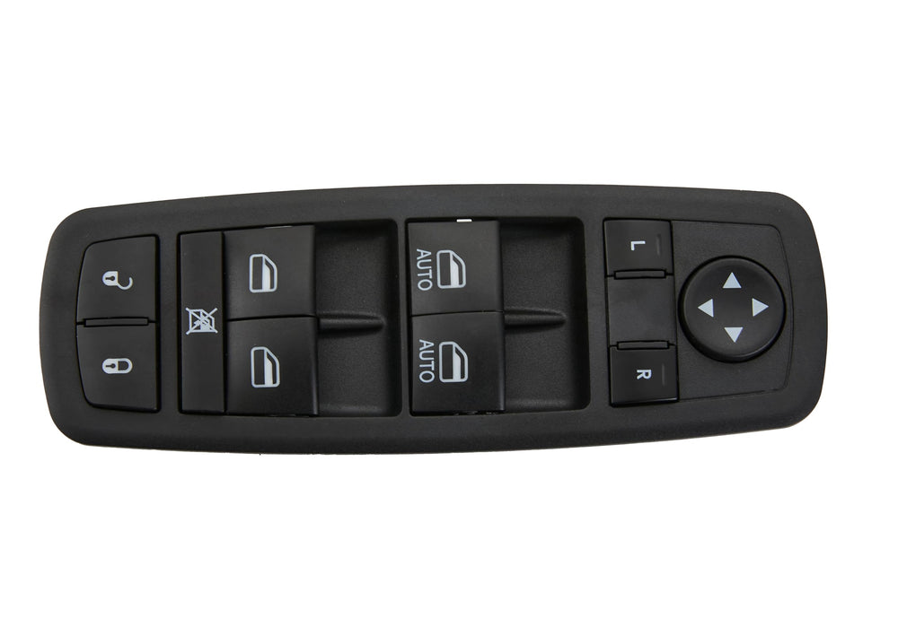 Zaposts power window master switch in Jeep Cherokee interior highlighting easy-access buttons.