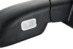 ZAPOSTS GMC Yukon passenger mirror highlighting puddle lamp and enhanced night visibility.
