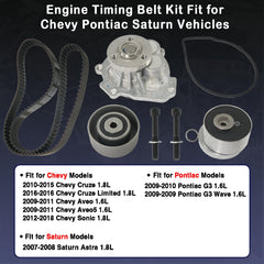 ZARDETO timing belt kit closeup of belt, tensioner, and pulleys for precise engine timing.