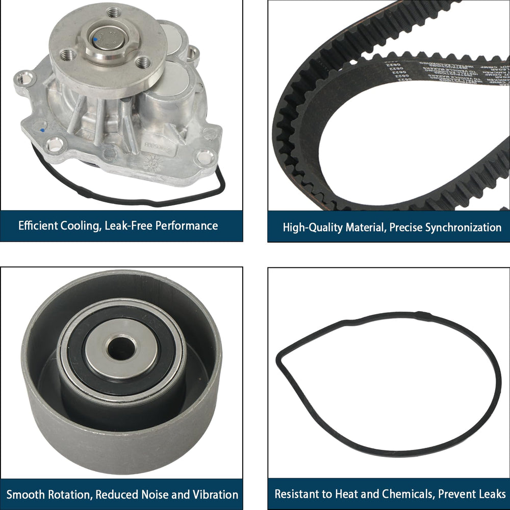 ZARDETO timing belt kit with OE-style parts numbers for reliable replacement.