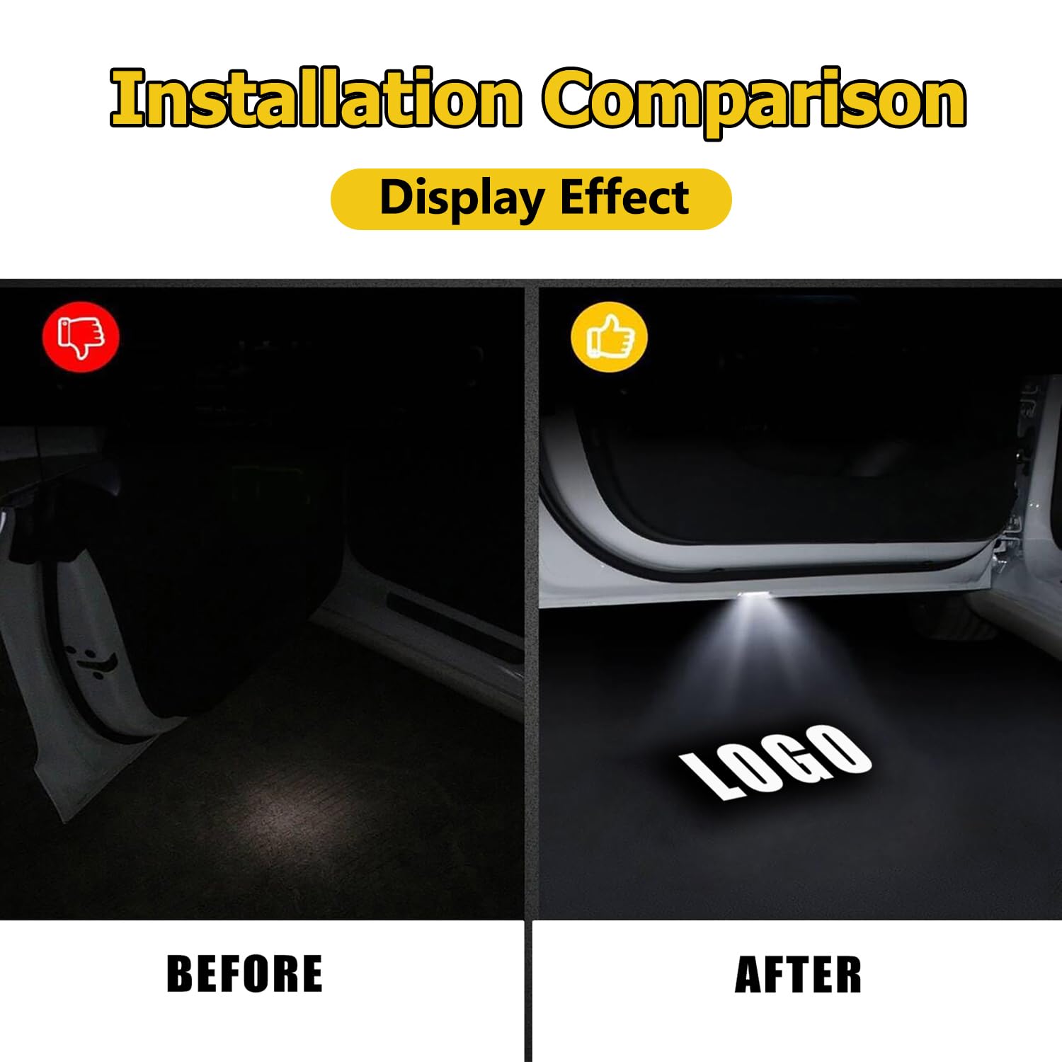 Zasekdge logo projector welcome light for CT6 enhances luxury vibe and ground illumination.
