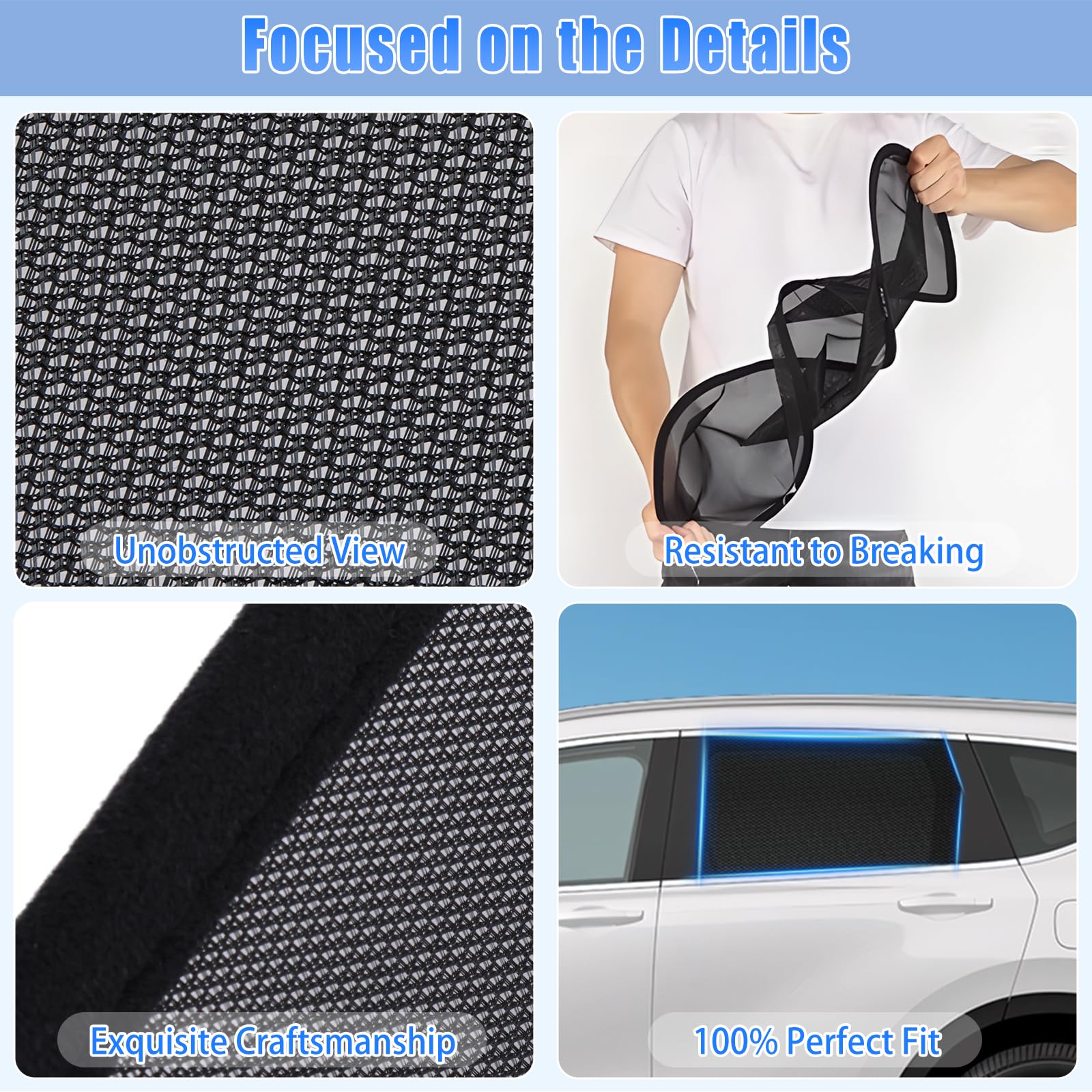 ZATOOTO car shade enhances privacy for babies and pets during camping or road trips.