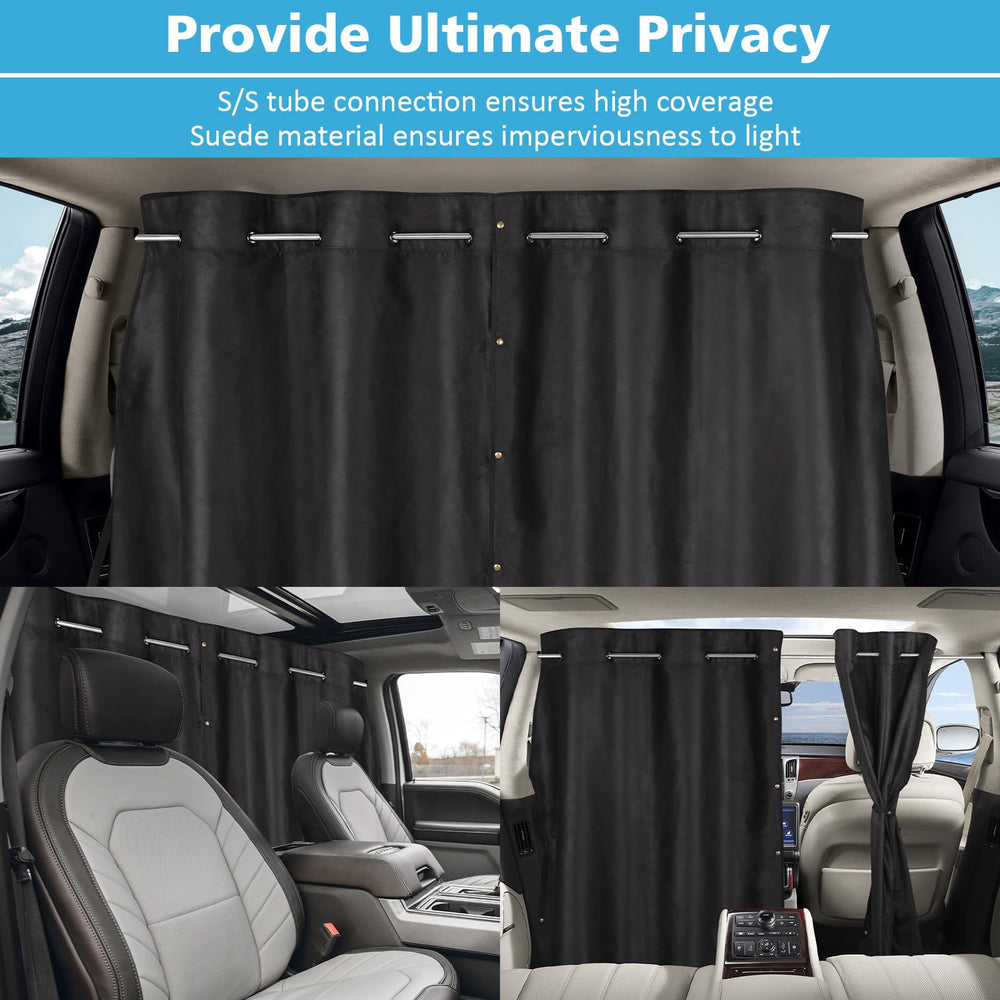 ZATOOTO backseat privacy curtain blocks outside view while driving