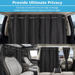 ZATOOTO backseat privacy curtain blocks outside view while driving