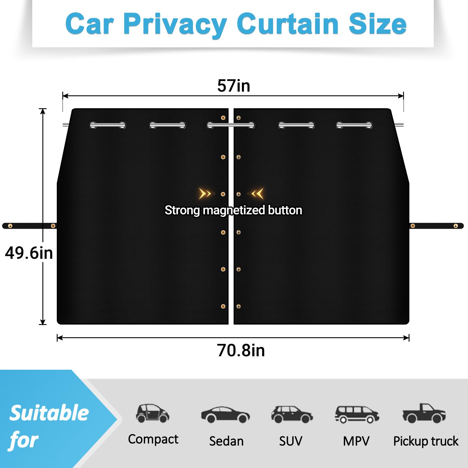 ZATOOTO universal-fit curtain suits sedans, SUVs, and vans