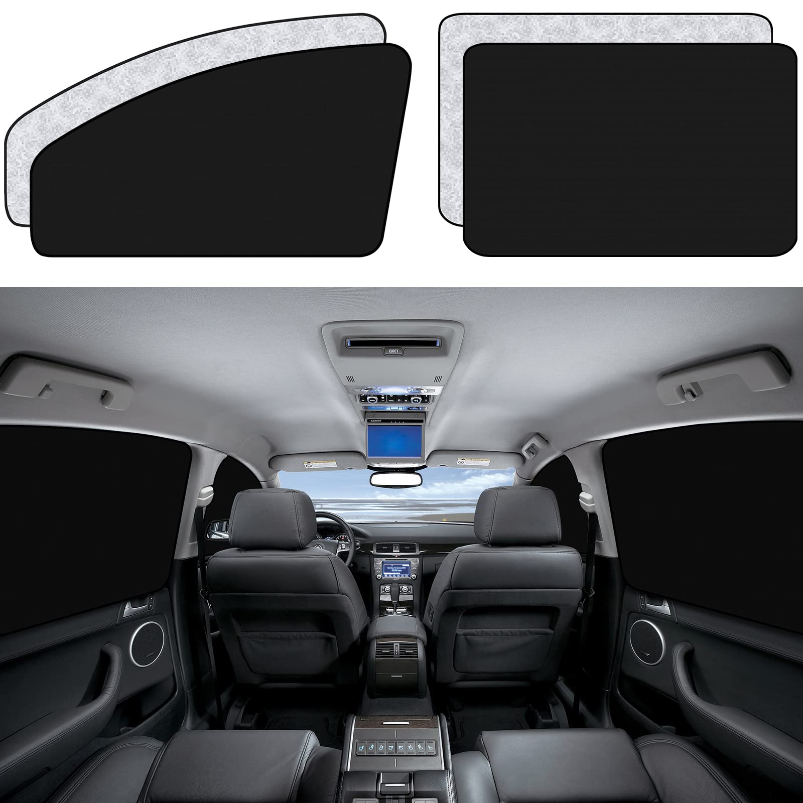 ZATOOTO front window sunshade with magnets for privacy and cooling in the car