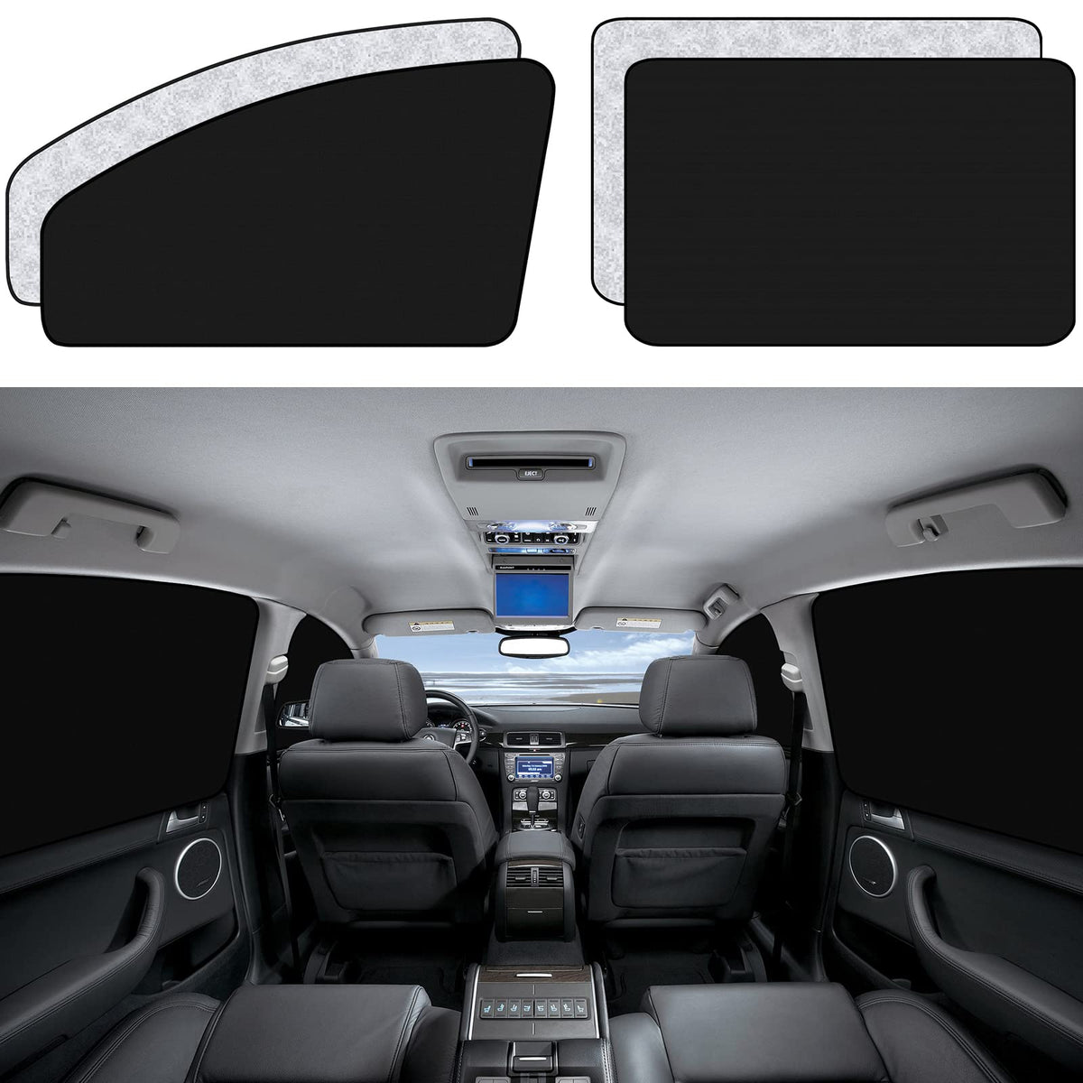 ZATOOTO front window sunshade with magnets for privacy and cooling in the car