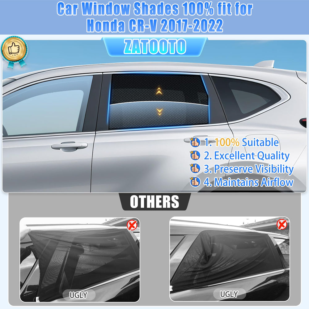 ZATOOTO Honda CR-V shade with magnets and clips for secure attachment