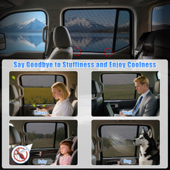 ZATOOTO magnetic clips and durable frame secure the shade at high speeds and stops.