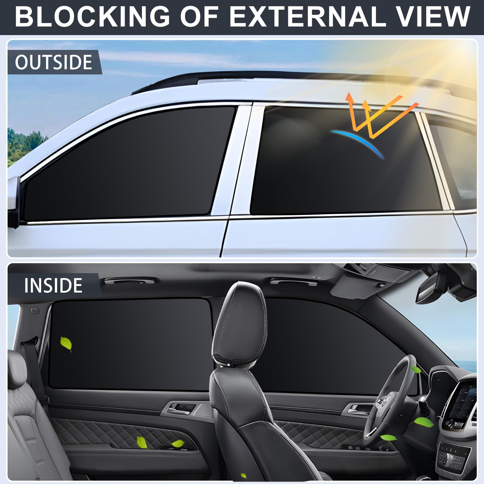 ZATOOTO magnetic shade attached to a sedan side window