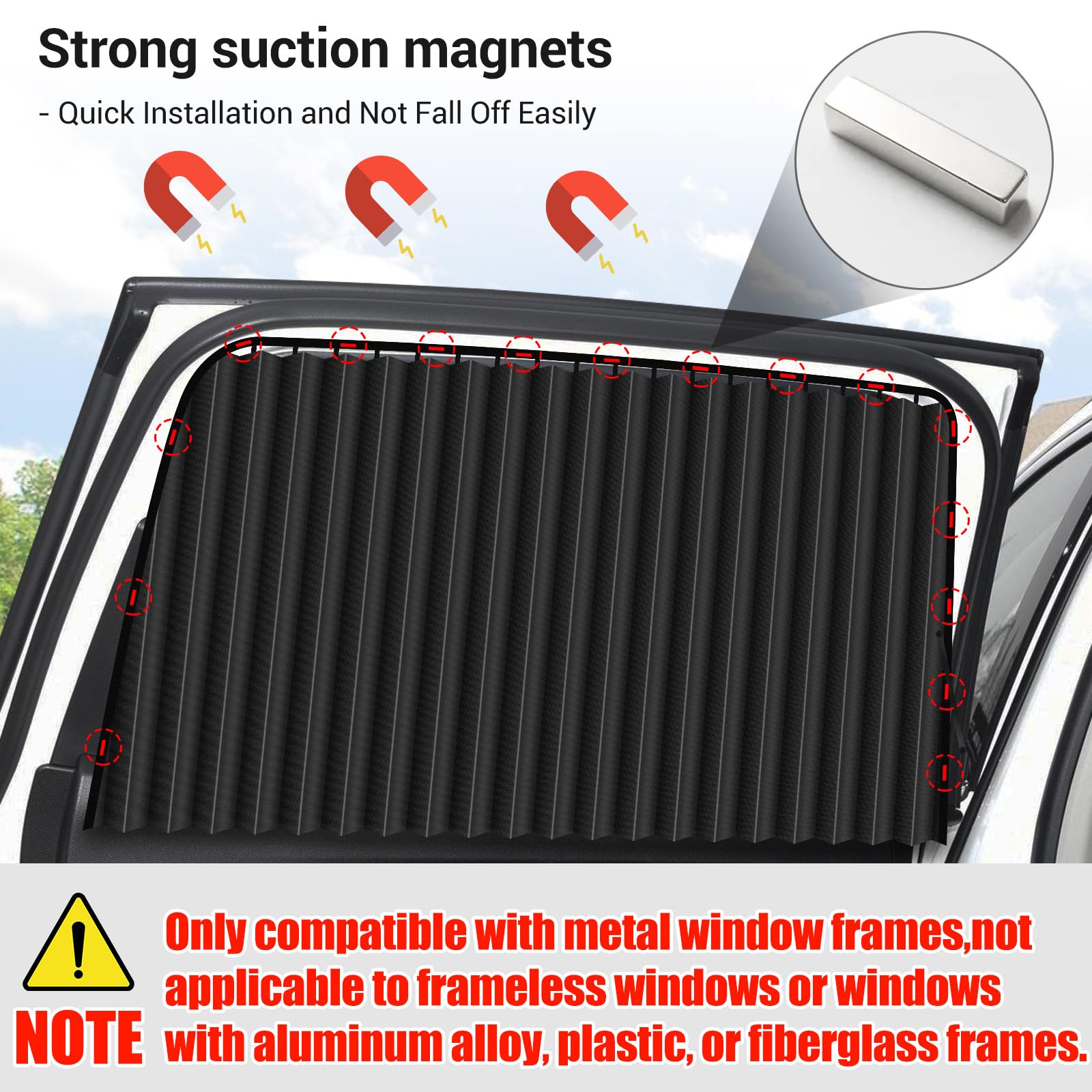 ZATOOTO magnets close-up shows strong attachment for secure, quick setup.