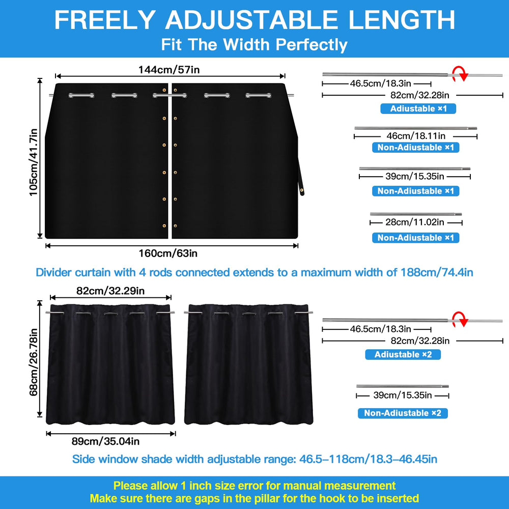 ZATOOTO privacy curtains with secure placement straps stay in place.
